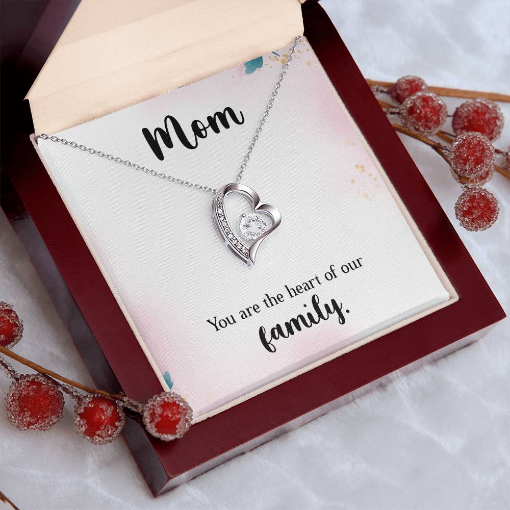 Elegant pendant to make her heart melt  – Crystal Heart Pendant in White or Gold Finish