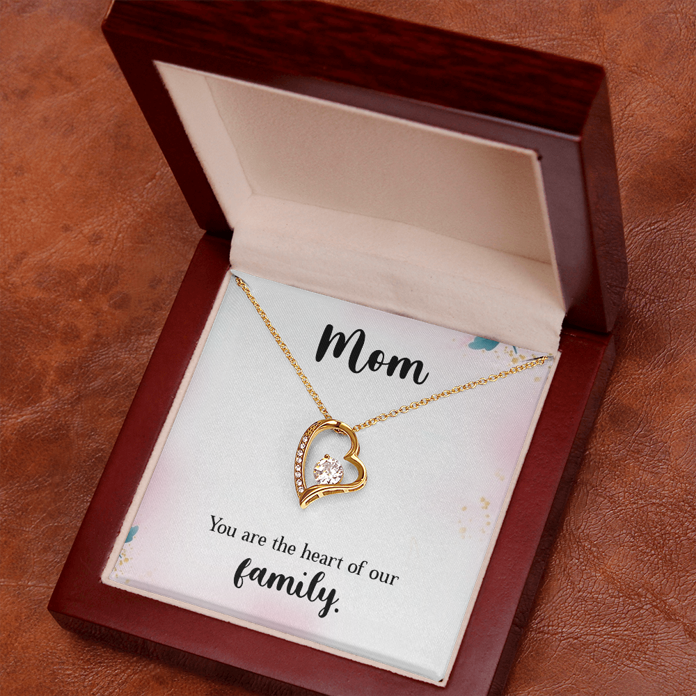 Elegant pendant to make her heart melt  – Crystal Heart Pendant in White or Gold Finish
