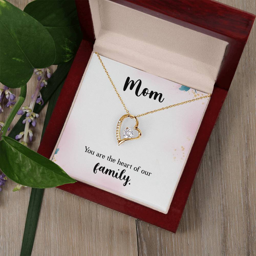 Elegant pendant to make her heart melt  – Crystal Heart Pendant in White or Gold Finish