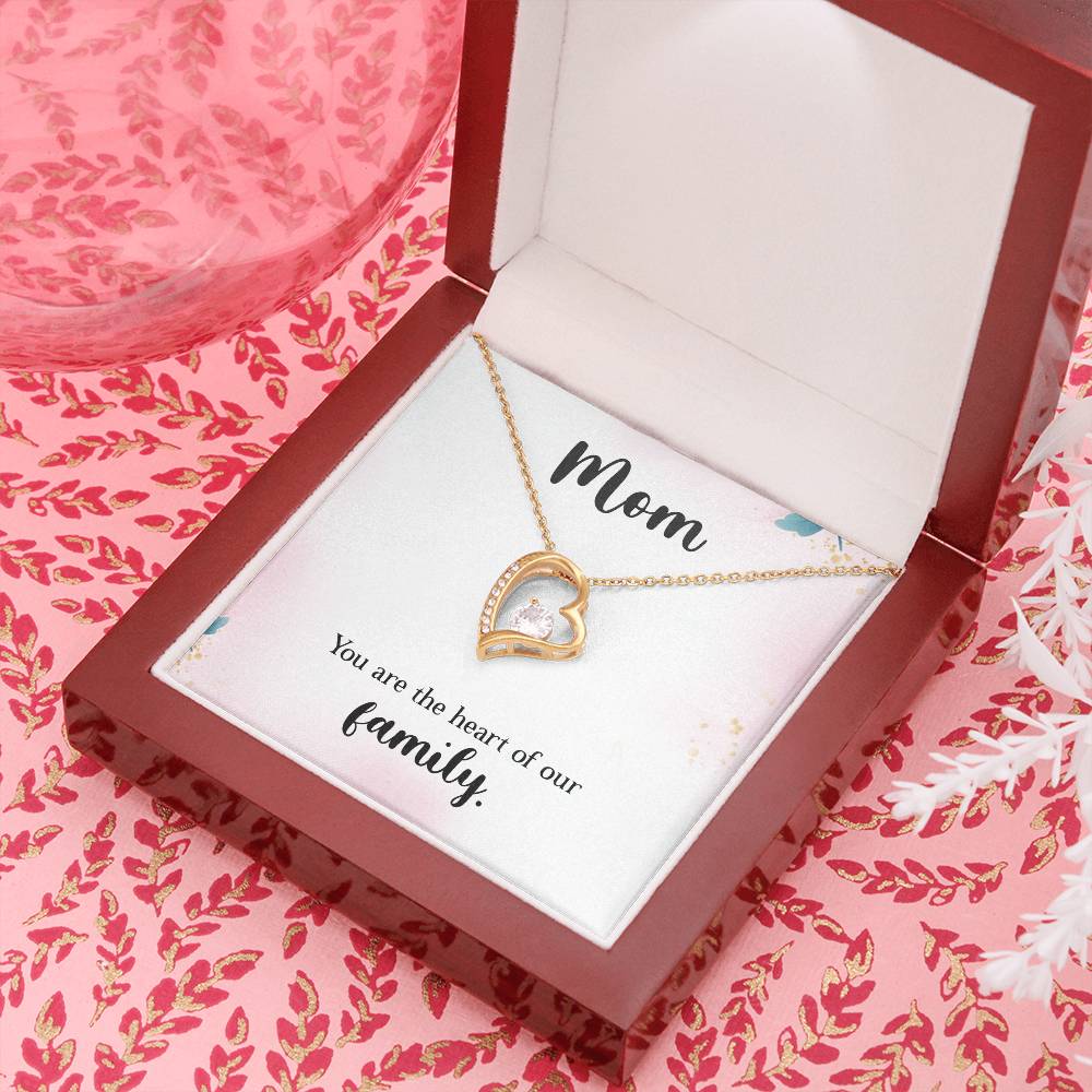 Elegant pendant to make her heart melt  – Crystal Heart Pendant in White or Gold Finish