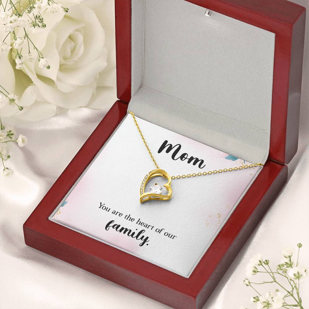 Elegant pendant to make her heart melt  – Crystal Heart Pendant in White or Gold Finish