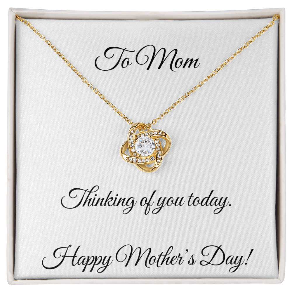 Mother's Day jewelry gift — Love Knot Necklace pendant detail