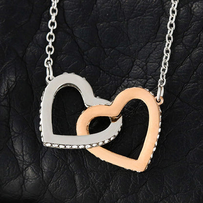 To My Extraordinary Girlfriend - Interlocking Hearts Necklace | Green