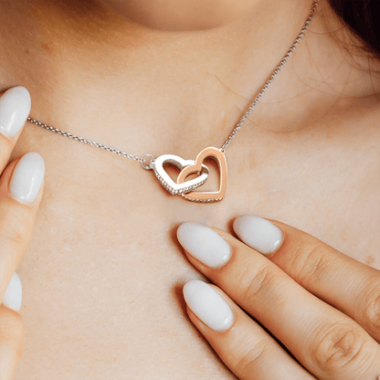 To My Extraordinary Girlfriend - Interlocking Hearts Necklace | Green