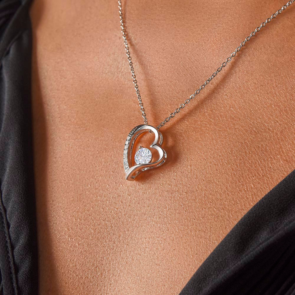 Elegant pendant to make her heart melt  – Crystal Heart Pendant in White or Gold Finish