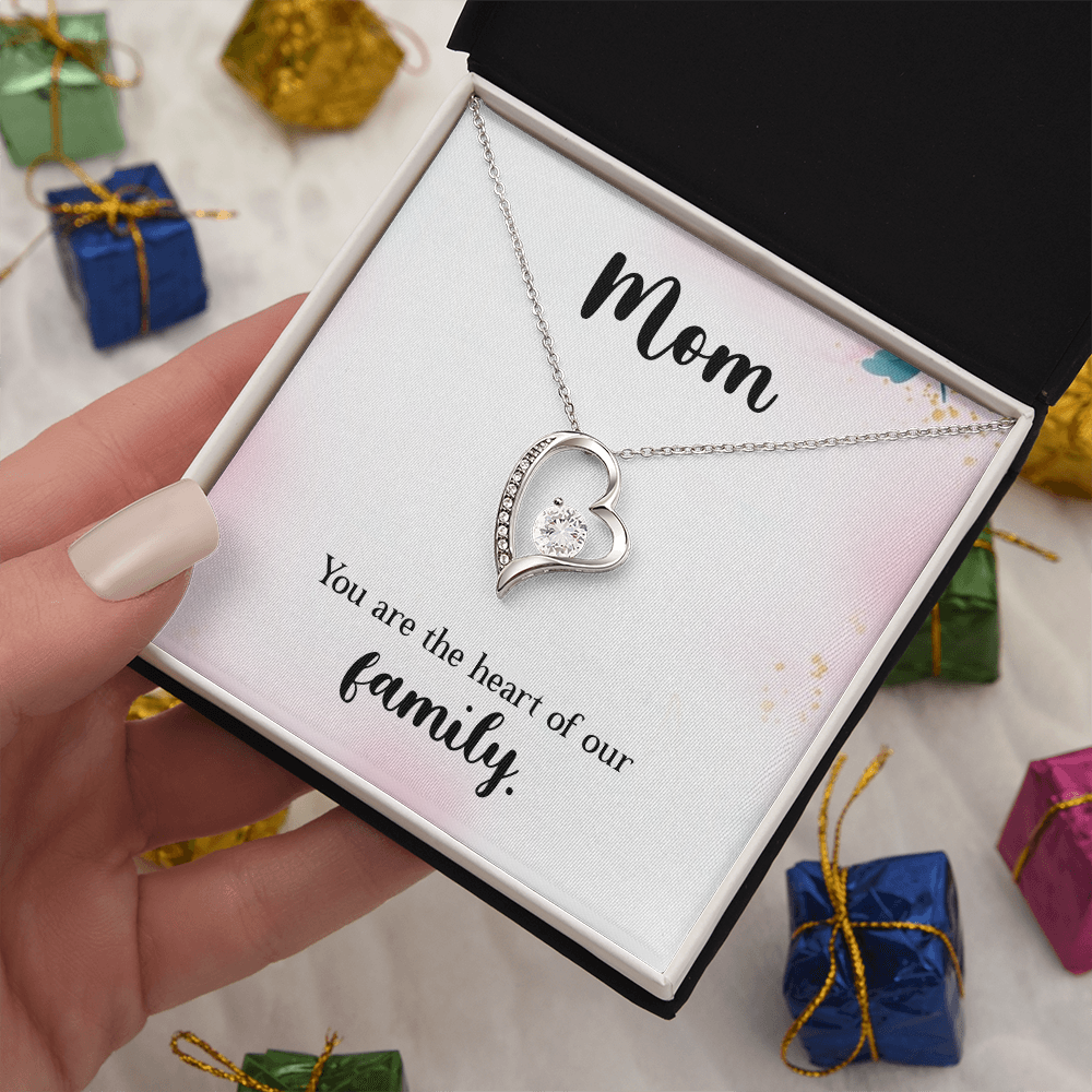 Elegant pendant to make her heart melt  – Crystal Heart Pendant in White or Gold Finish