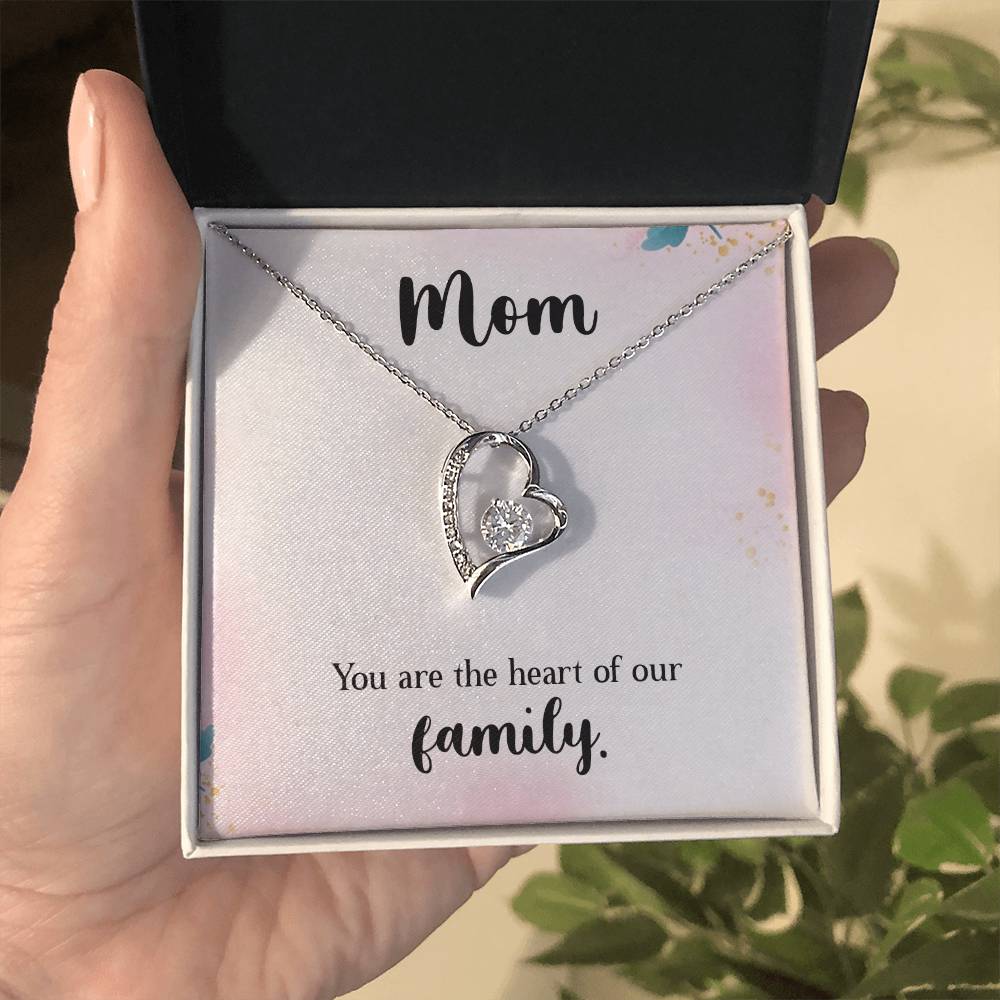 Elegant pendant to make her heart melt  – Crystal Heart Pendant in White or Gold Finish