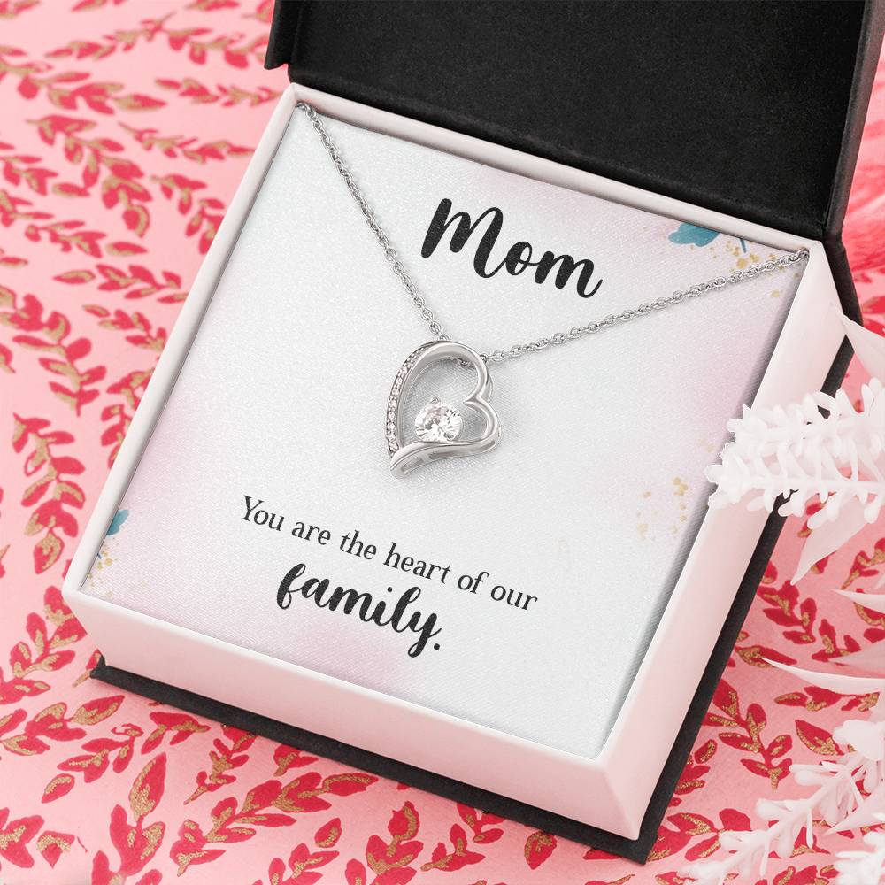 Elegant pendant to make her heart melt  – Crystal Heart Pendant in White or Gold Finish