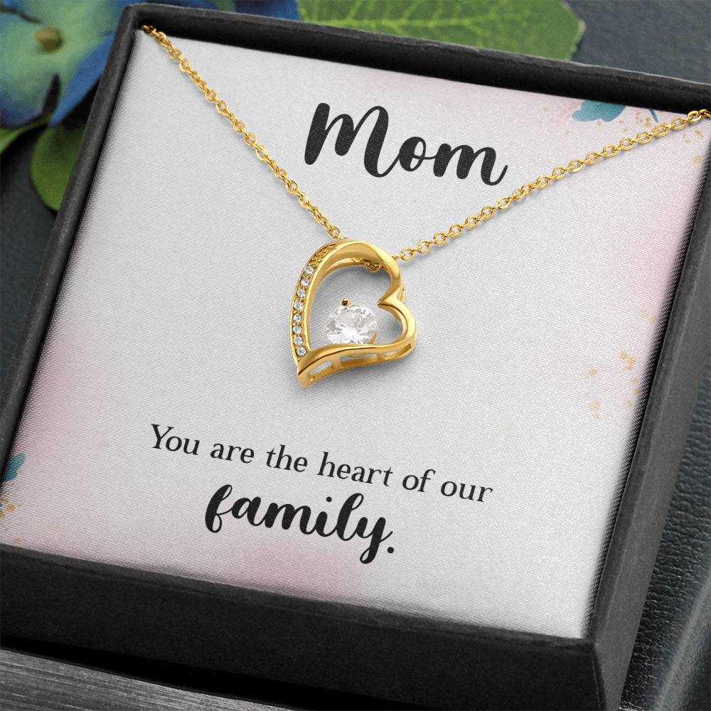 Elegant pendant to make her heart melt  – Crystal Heart Pendant in White or Gold Finish